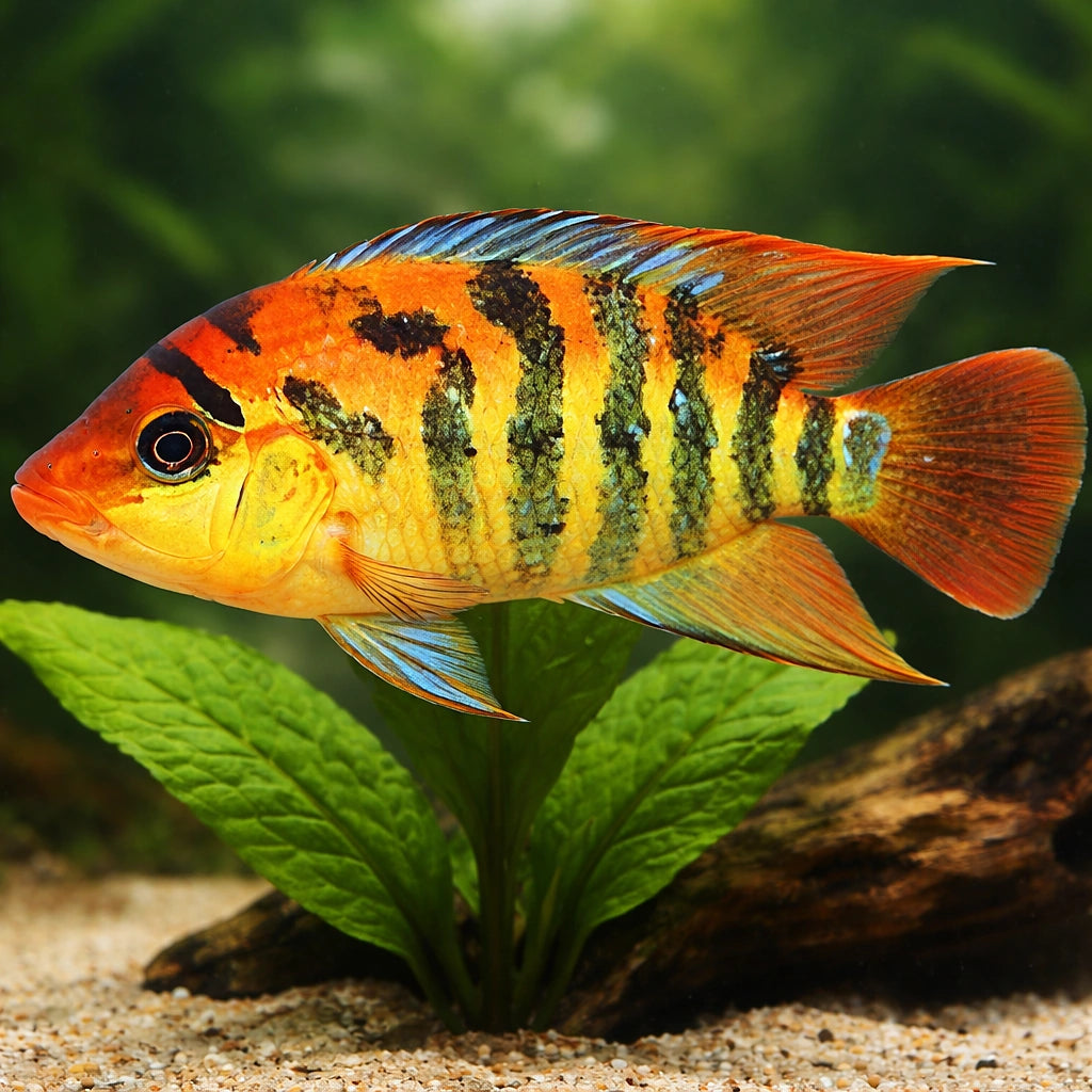 Festa s Cichlid, Red Terror — tropical fish for sale UK — AI scale plant view
