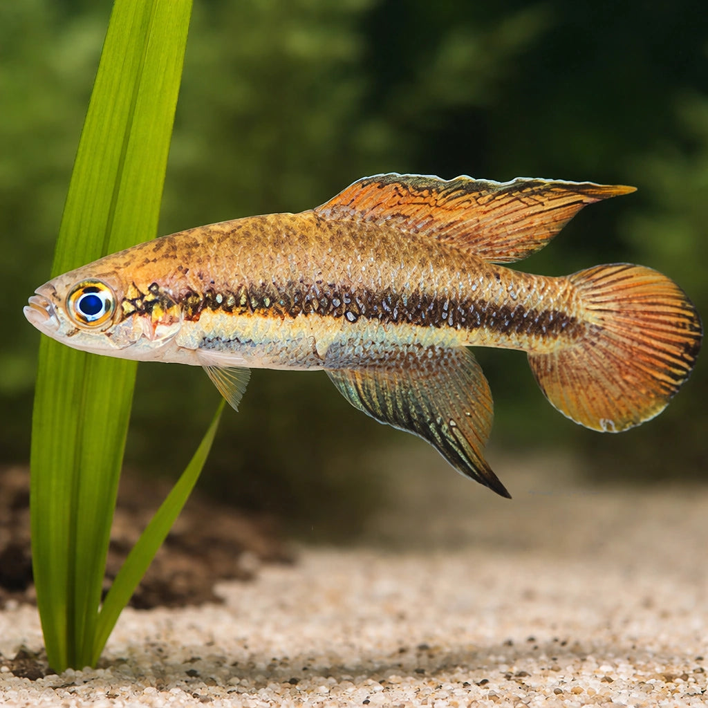 Fighting Gaucho, Black-Band — tropical fish for sale UK — AI scale plant view