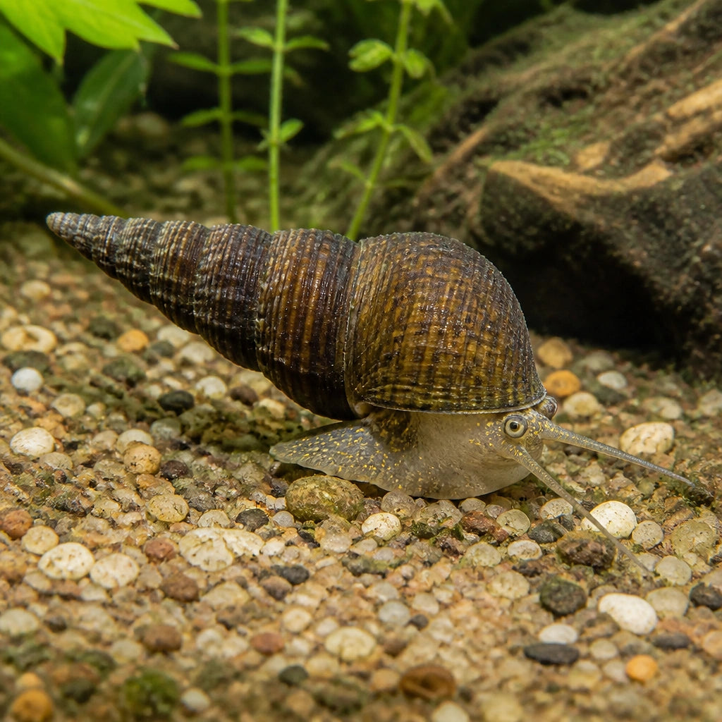 Wizard Snail — Snail for sale UK — AI natural aquarium view