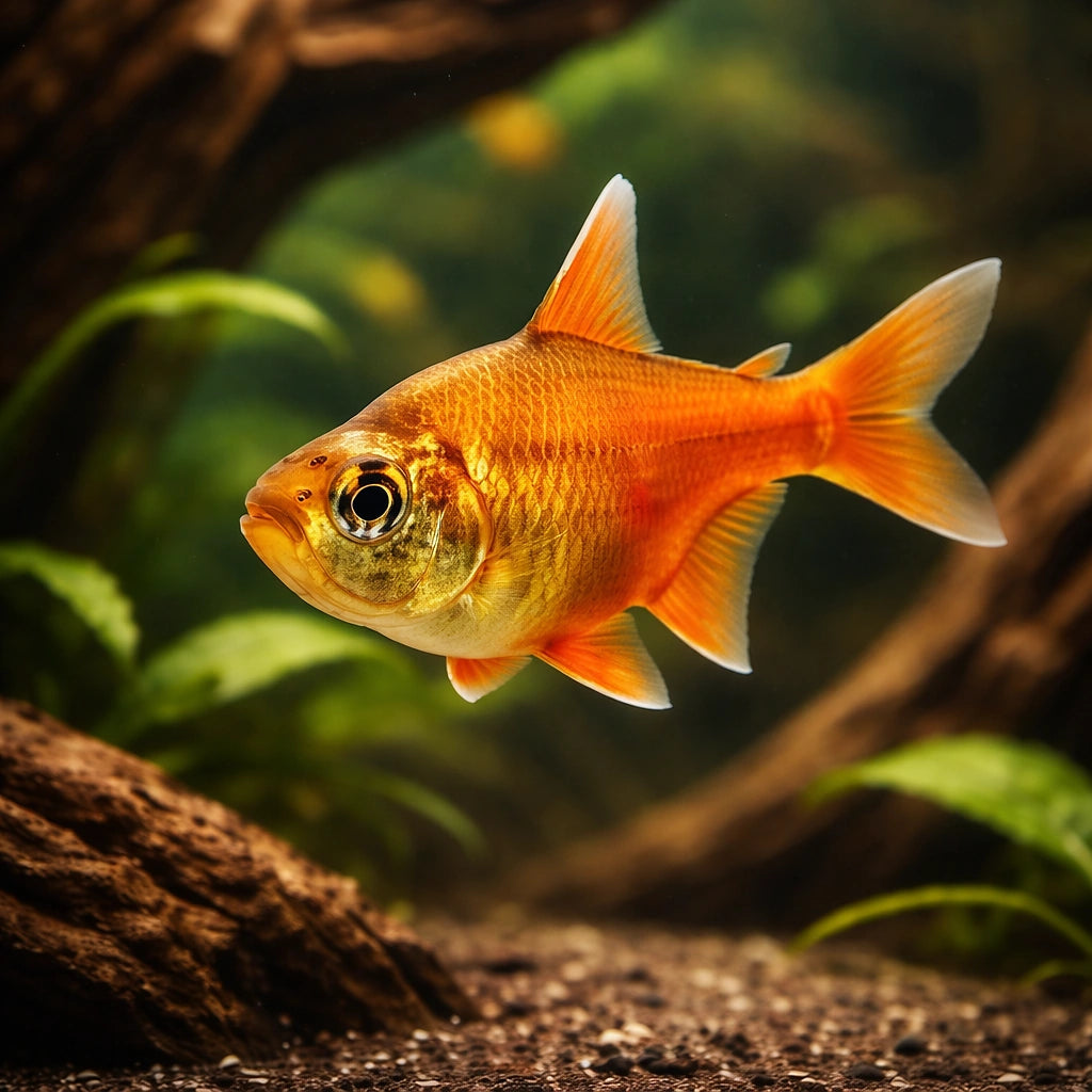 Fire Tetra — South American Tetra for sale UK — AI hero driftwood view