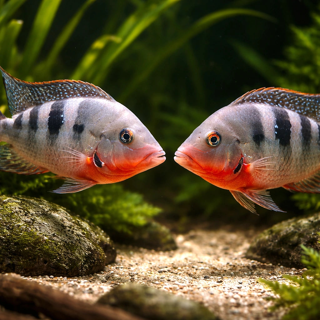 Firemouth Cichlid — tropical fish for sale UK — AI pair planted view