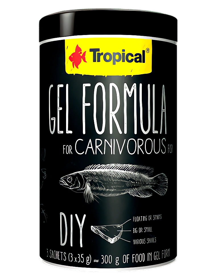 Tropical Gel Formula Carnivore Fish Food UK — Dried Food Tropical