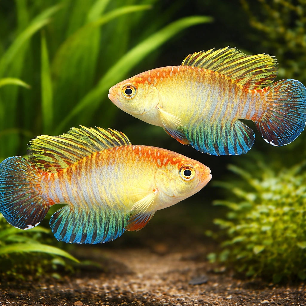 Flameus Pearl Fish — tropical fish for sale UK — AI pair planted view