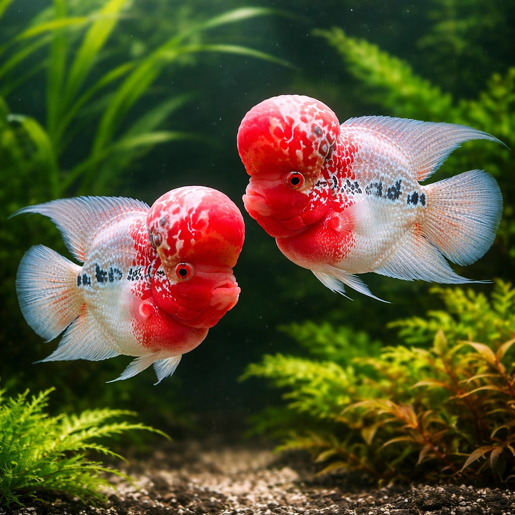 Flower Horn — South American Cichlids for sale UK — AI pair planted view