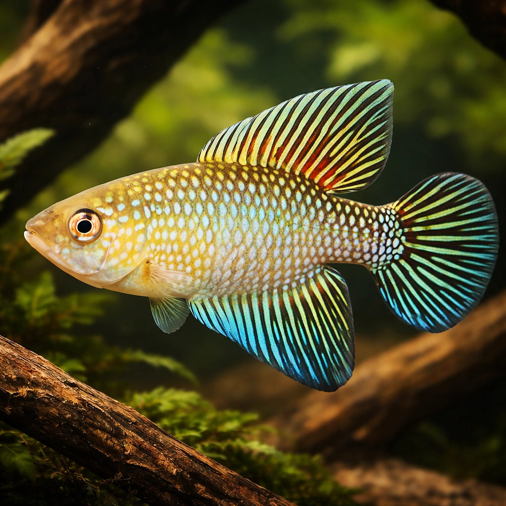Flumiantis Pearl Fish — tropical fish for sale UK — AI hero driftwood view