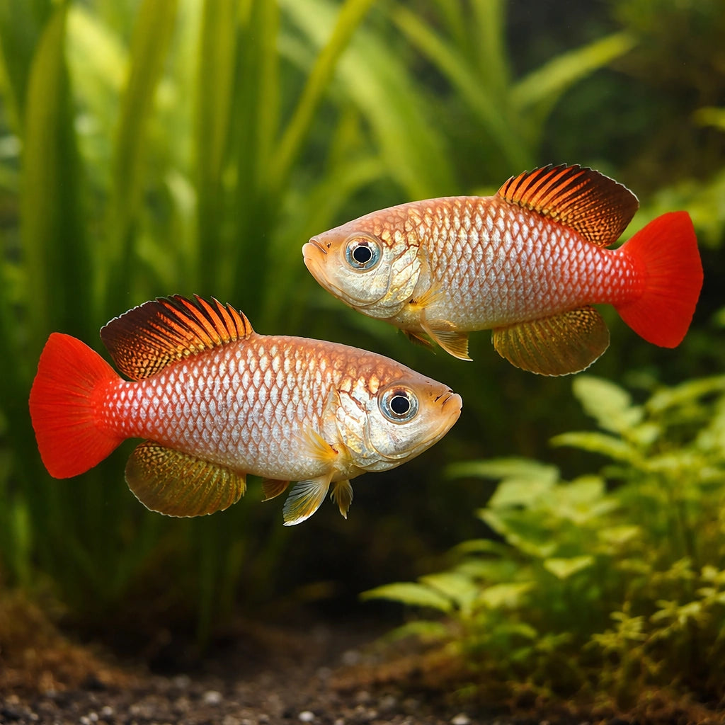 Foersch's Nothobranch — tropical fish for sale UK — AI pair planted view