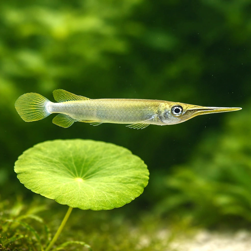 Forest Halfbeak - Hemirhamphodon Pogonognathus - Livebearer, Stunning Tropical Fish Perfect for Creating a Thriving Community Tank, Breeding Tips for Enthusiasts Included — for sale UK — AI scale plant view