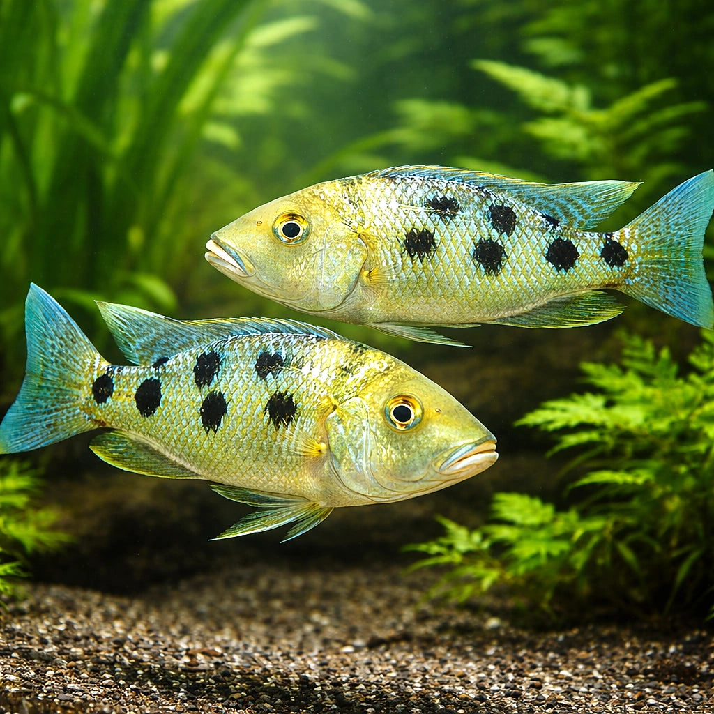 Fosorochromis rostratus 6 - — tropical fish for sale UK — AI pair planted view