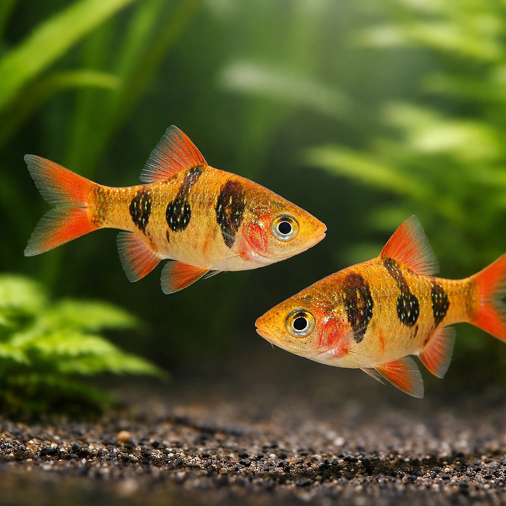 Barb-Rhombo — Rhombo Barb (Puntius rhomboocellatus) – Stunning Snakeskin Barb – Peaceful Schooling Fish – Buy Live Tropical…