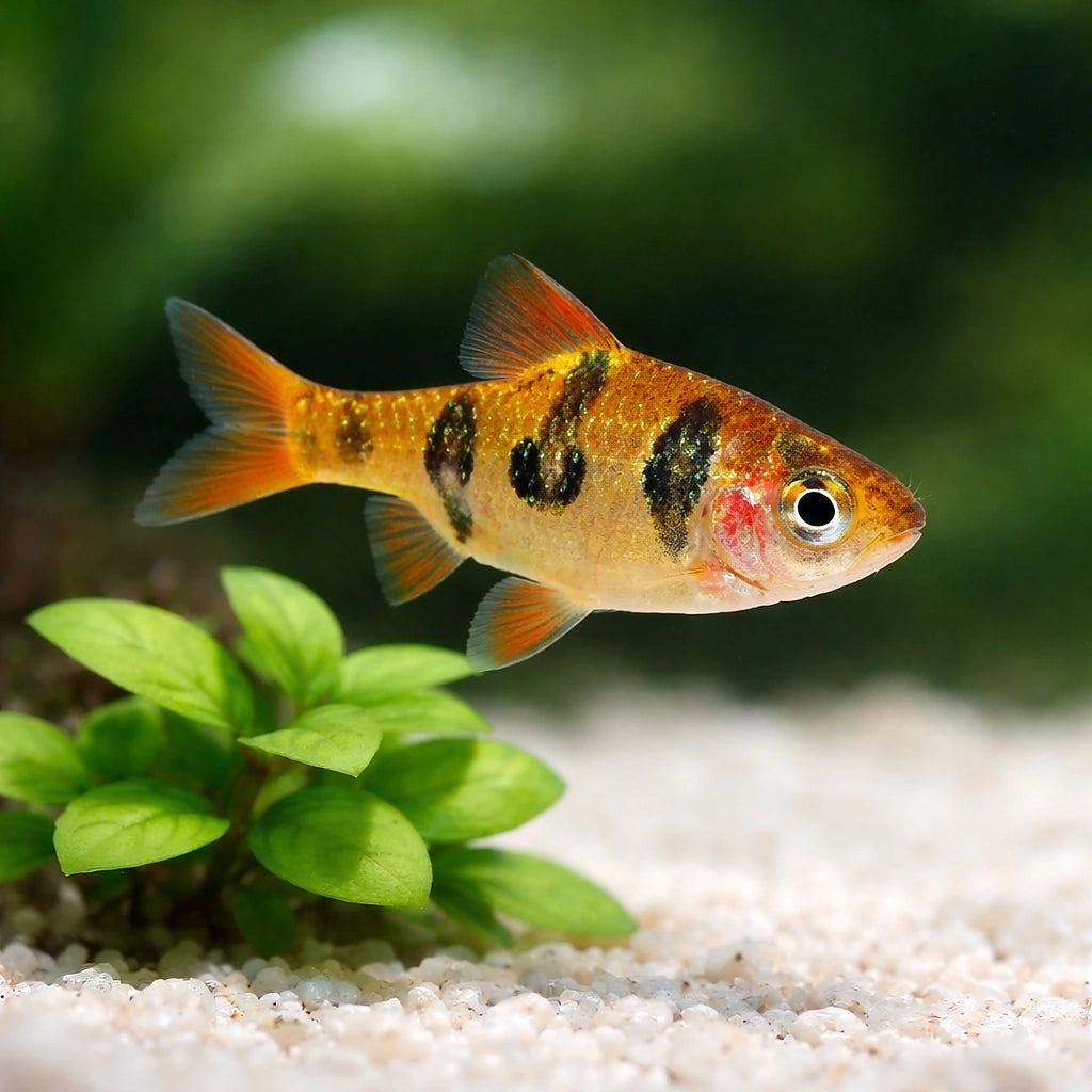 Barb-Rhombo — Rhombo Barb (Puntius rhomboocellatus) – Stunning Snakeskin Barb – Peaceful Schooling Fish – Buy Live Tropical…