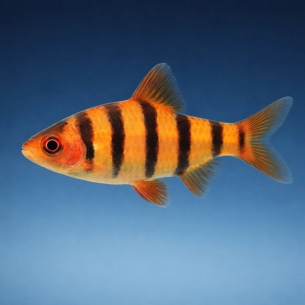 Sixbanded Barb (Desmopuntius hexazona) - UK (Desmopuntius hexazona) — Buy X Sixbanded Barb, a lively moderate-care — side…