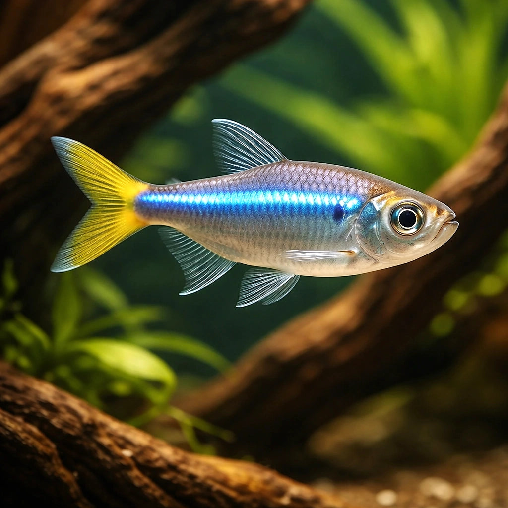 Yellow-Tailed African Tetra (Hemigrammopetersius caudalis) – Stunning Peaceful Schooling Fish – Buy Live Tropical Fish UK…