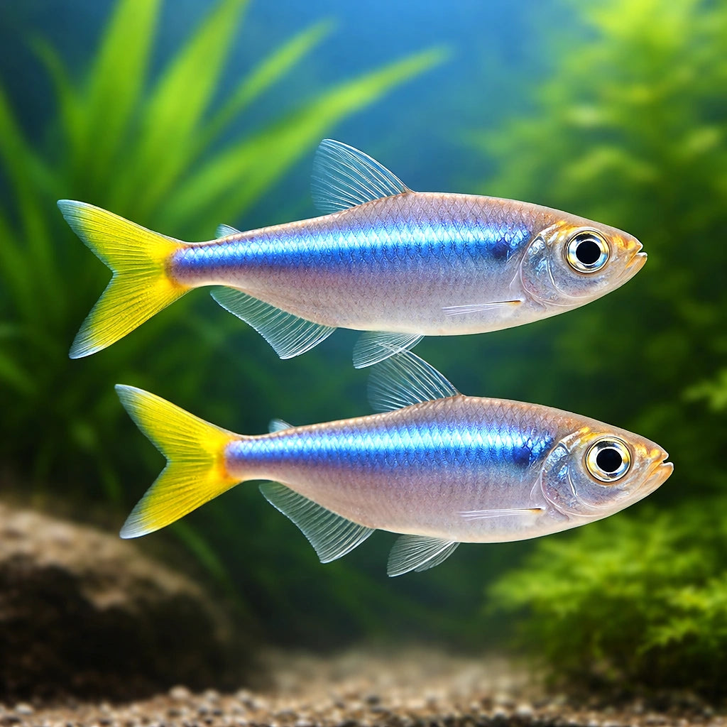 Yellow-Tailed African Tetra (Hemigrammopetersius caudalis) – Stunning Peaceful Schooling Fish – Buy Live Tropical Fish UK…