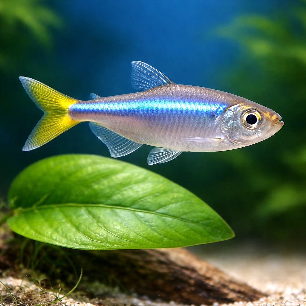 Yellow-Tailed African Tetra (Hemigrammopetersius caudalis) – Stunning Peaceful Schooling Fish – Buy Live Tropical Fish UK…