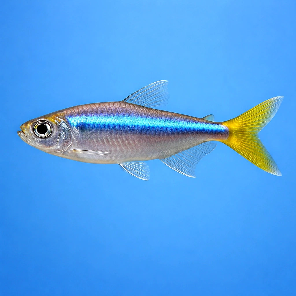 Yellow-Tailed African Tetra (Hemigrammopetersius caudalis) – Stunning Peaceful Schooling Fish – Buy Live Tropical Fish UK…