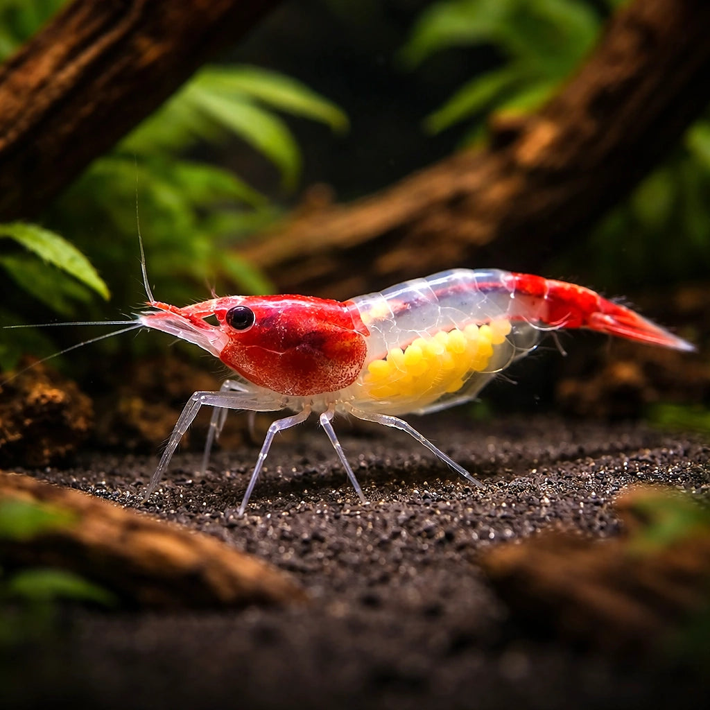 Rilli shrimp — Red Rili Shrimp (Neocaridina davidi) - UK (Neocaridina davidi) — Bright Red Rili shrimp with eye-catching…