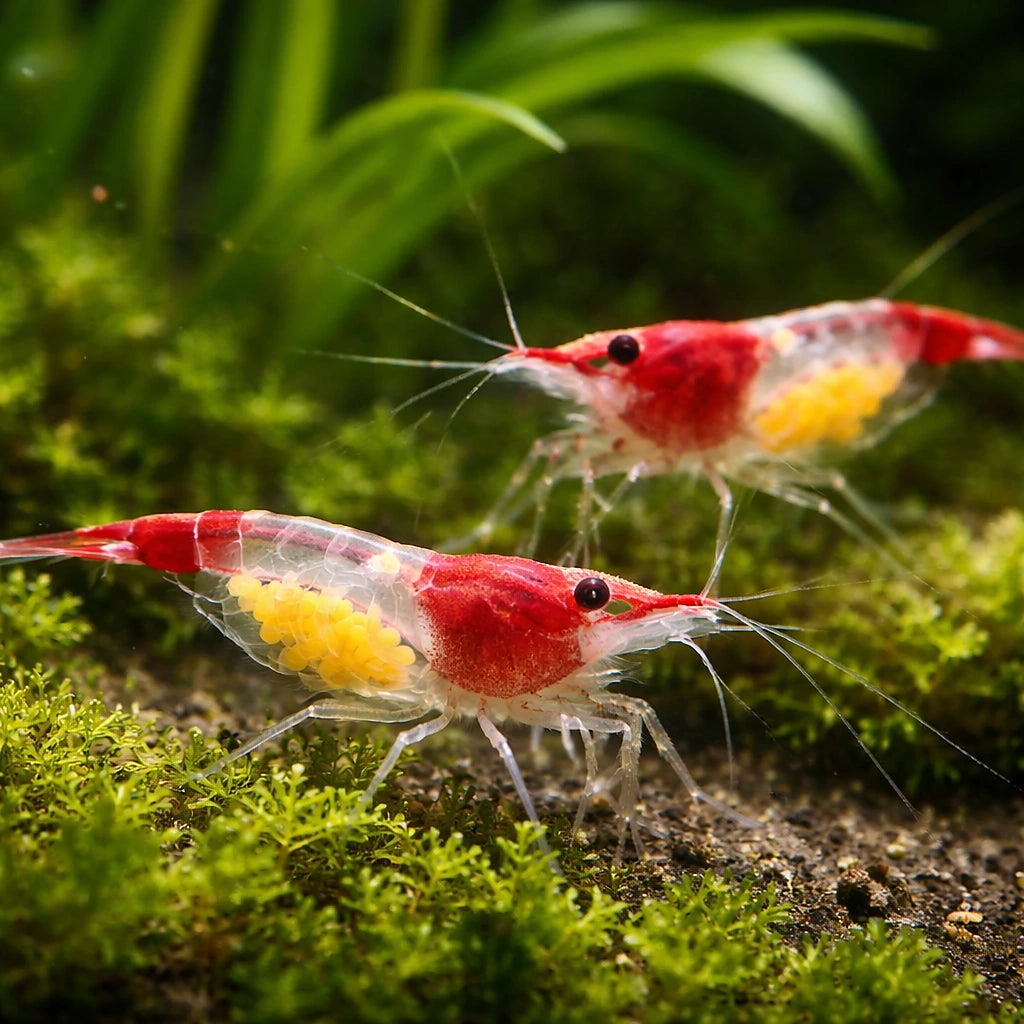 Rilli shrimp — Red Rili Shrimp (Neocaridina davidi) - UK (Neocaridina davidi) — Bright Red Rili shrimp with eye-catching…