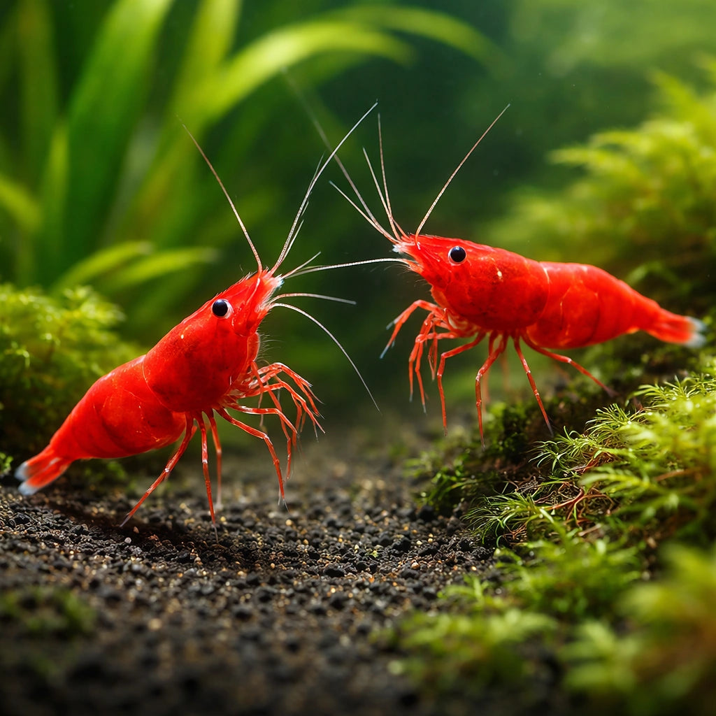 Super Red Sakura Shrimp (Neocaridina davidi) - UK (Neocaridina davidi) — Bright Super Red Sakura shrimp for planted — pair…
