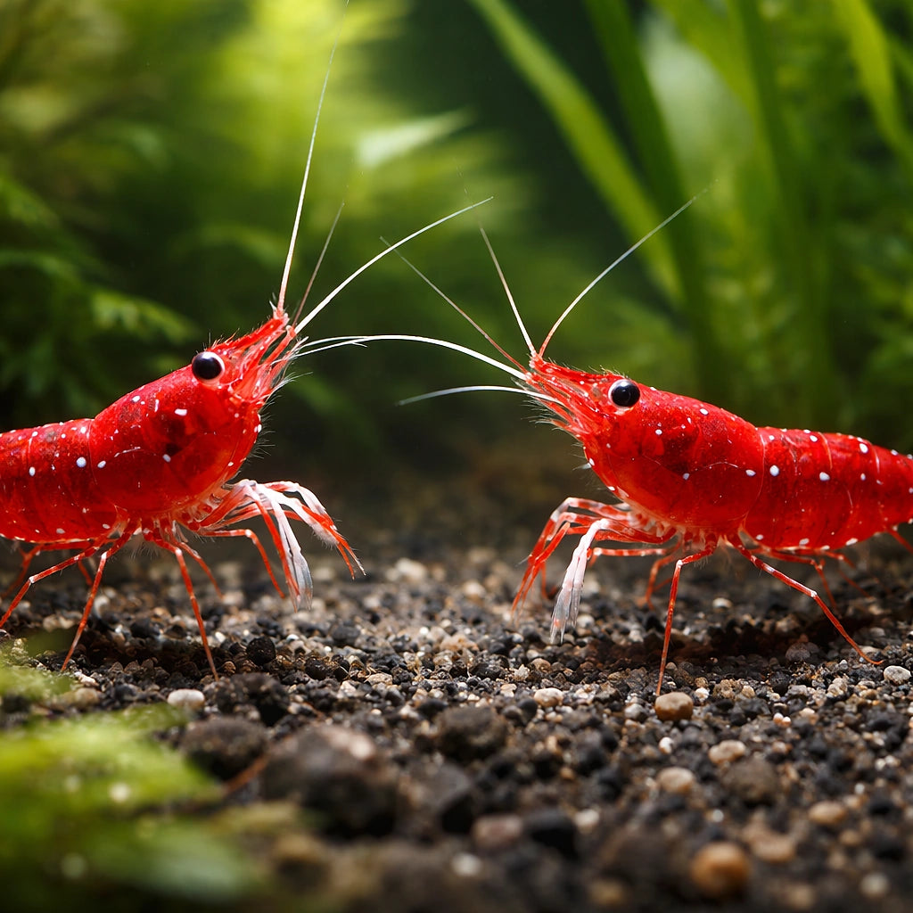 White Spotted Red Shrimp (Caridina dennerli) - UK (Caridina dennerli) — Striking White Spotted Red Shrimp for colourful…