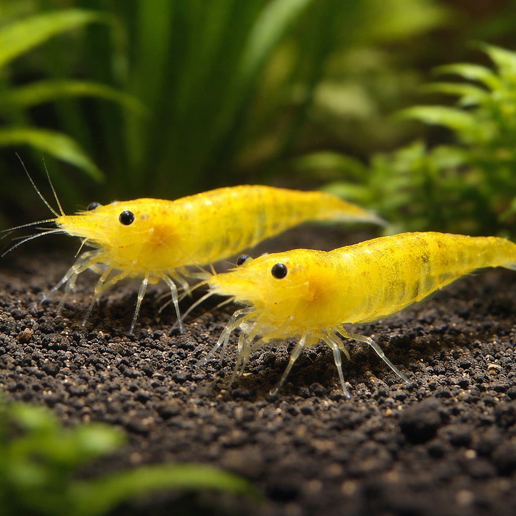 Yellow Fire Shrimp (Neocaridina heteropoda) - UK (Neocaridina davidi) — Bright Yellow Fire shrimp for planted aquariums…