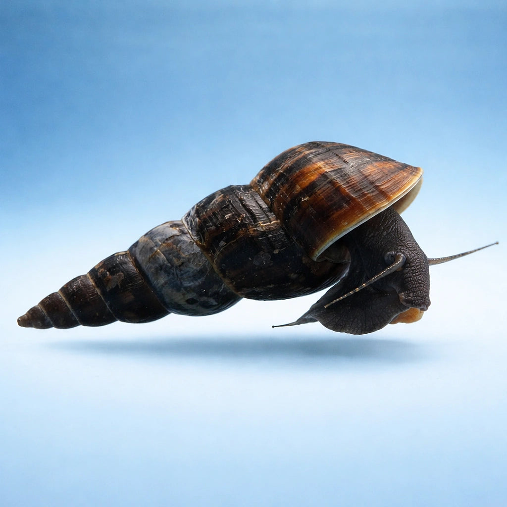 Black Antenna Rabbit Snail (Tylomelania sp.) - UK (Tylomelania sp.) — A striking Black Antenna Rabbit Snail for peaceful…