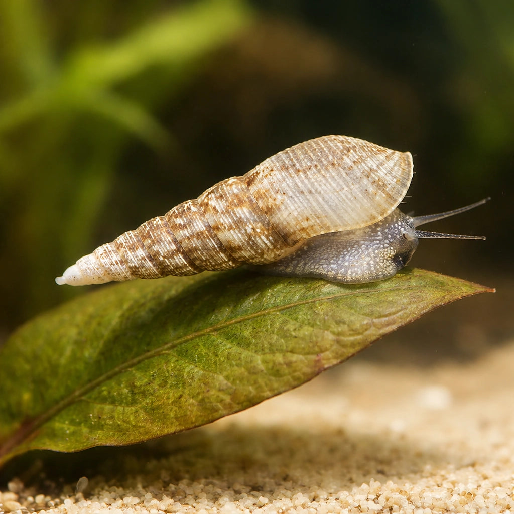 Malaysian Trumpet Snail - Freshwater Snails UK (Melanoides tuberculata) — Buy Malaysian Trumpet Snails for sale in the UK…