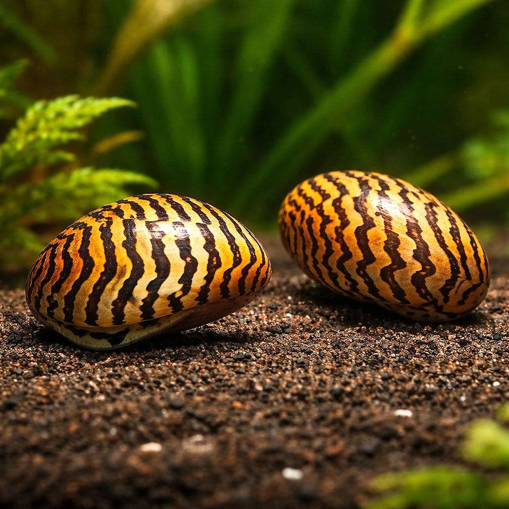 Zebra Snail, hibernating, please add water — Parallel Nerite Snail (Neritina sp.) - UK (Neritina sp.) — Parallel Nerite…