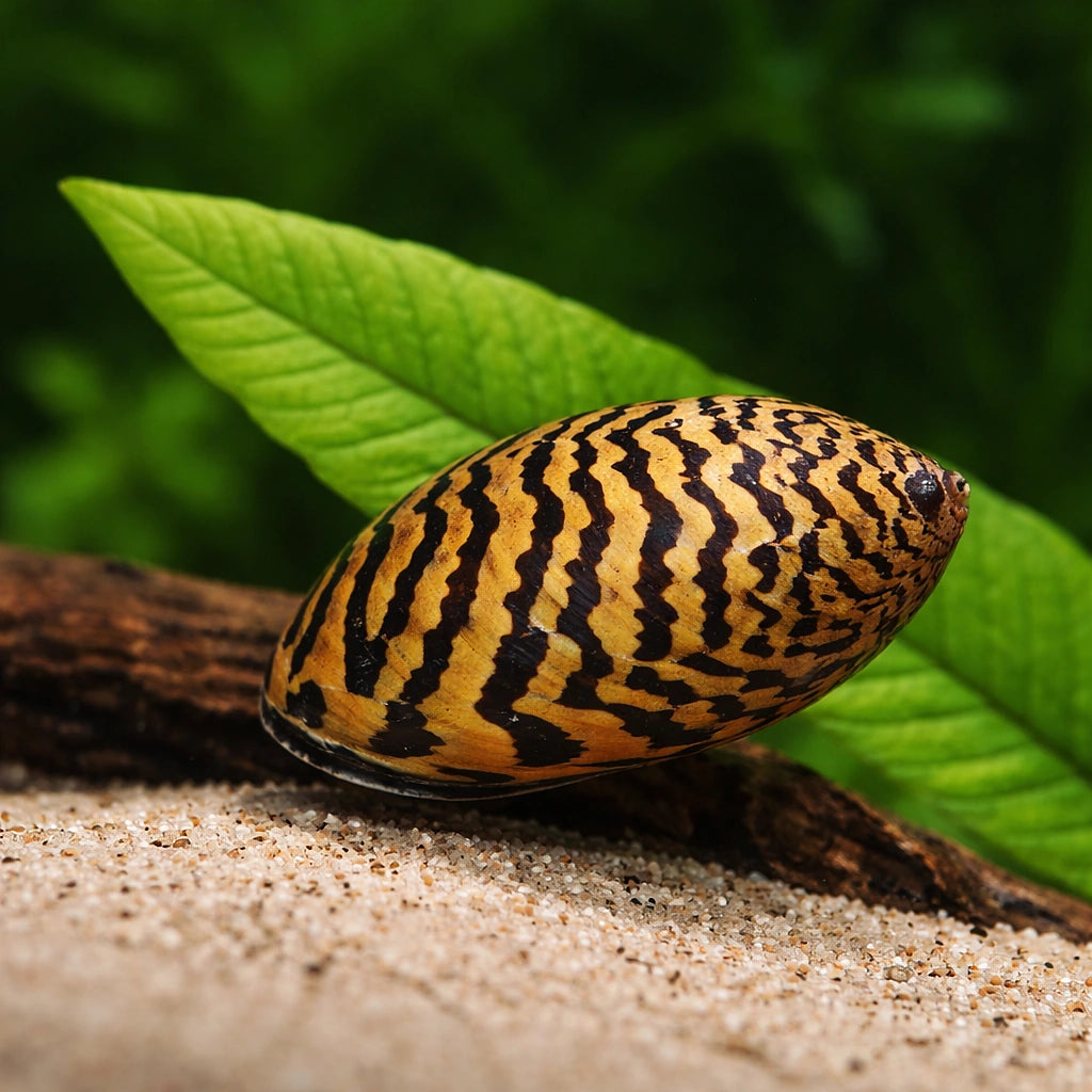 Zebra Snail, hibernating, please add water — Parallel Nerite Snail (Neritina sp.) - UK (Neritina sp.) — Parallel Nerite…