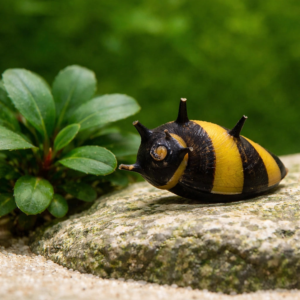 Zebra Horned Nerite Snail - Freshwater Snails UK (Clithon corona) — Add a striking zebra horned nerite snail to your tank…