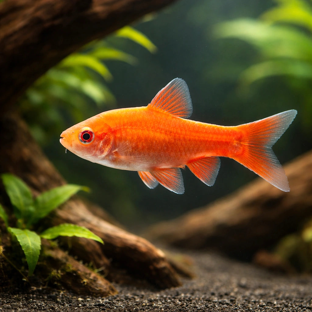 Albino Cherry Barb: A Gentle and Elegant Aquarium Resident Scientific Name: Puntius titteya (formerly Barbus titteya), Ideal…