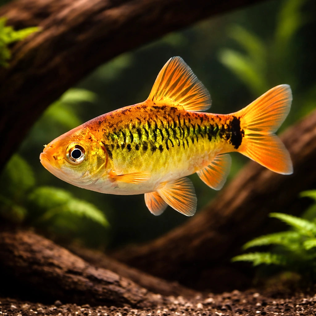 Golden Barb: A Vibrant and Hardy Aquarium Classic Scientific Name: Pethia gelius (formerly Barbus schuberti or Capoeta…