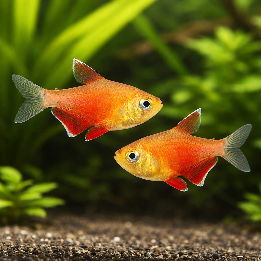 Flame Tetra Orange — Orange Flame Tetra (Hyphessobrycon flammeus) - UK (Hyphessobrycon flammeus) — Add fiery colour to your…