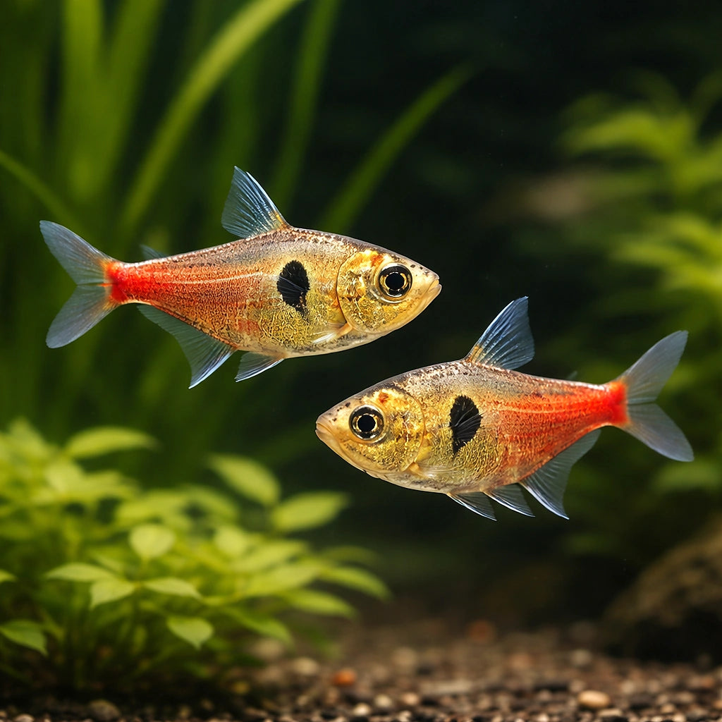 Rosy Phantom Tetra (Hyphessobrycon rosaceus) - UK (Hyphessobrycon rosaceus) — A graceful, peaceful tetra with soft rosy…