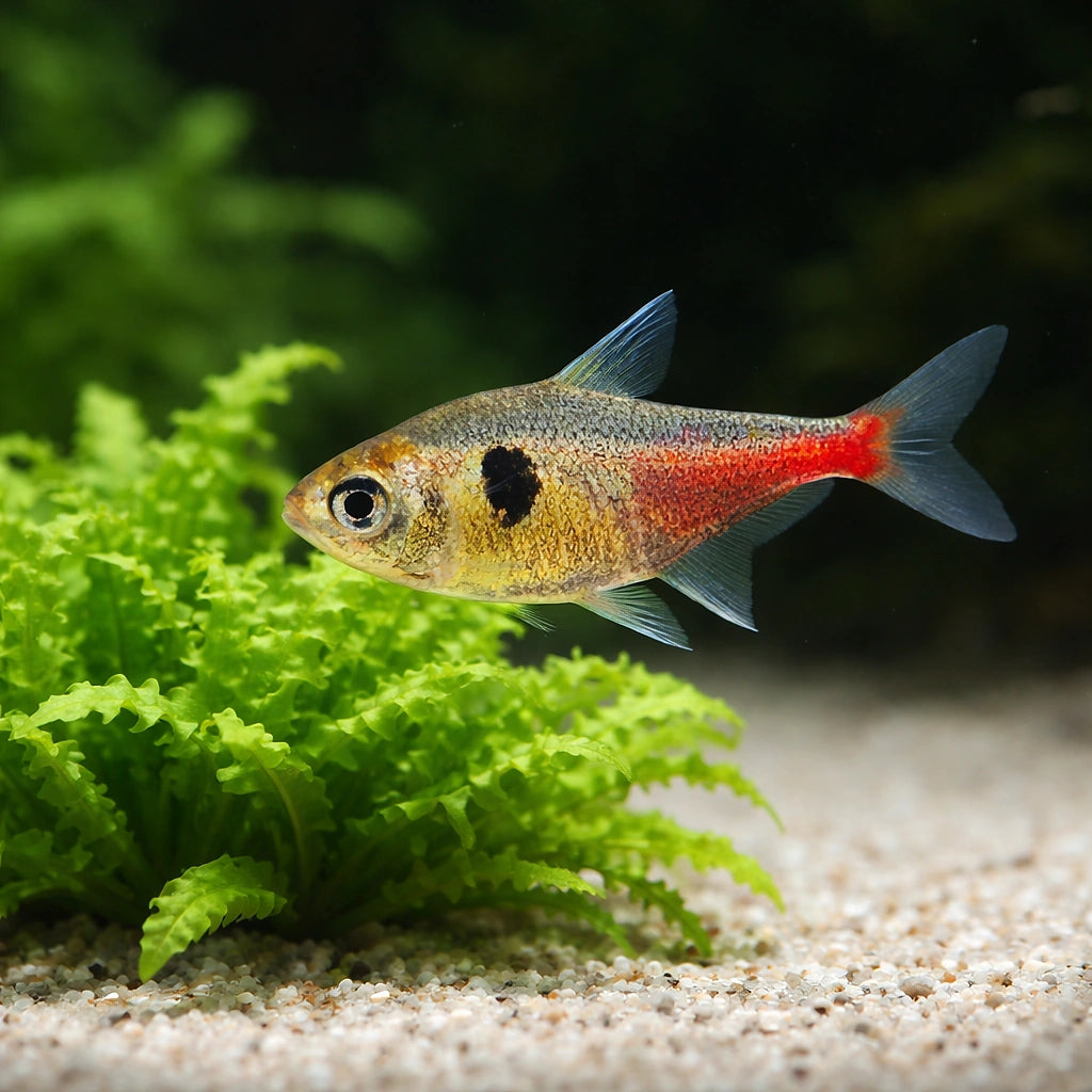Rosy Phantom Tetra (Hyphessobrycon rosaceus) - UK (Hyphessobrycon rosaceus) — A graceful, peaceful tetra with soft rosy…