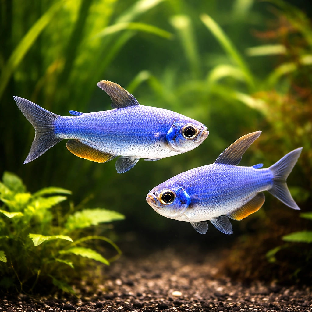 Super Blue Emperor Tetra (Nematobrycon palmeri) - UK (Nematobrycon palmeri) — A regal, shimmering tetra ideal for peaceful…