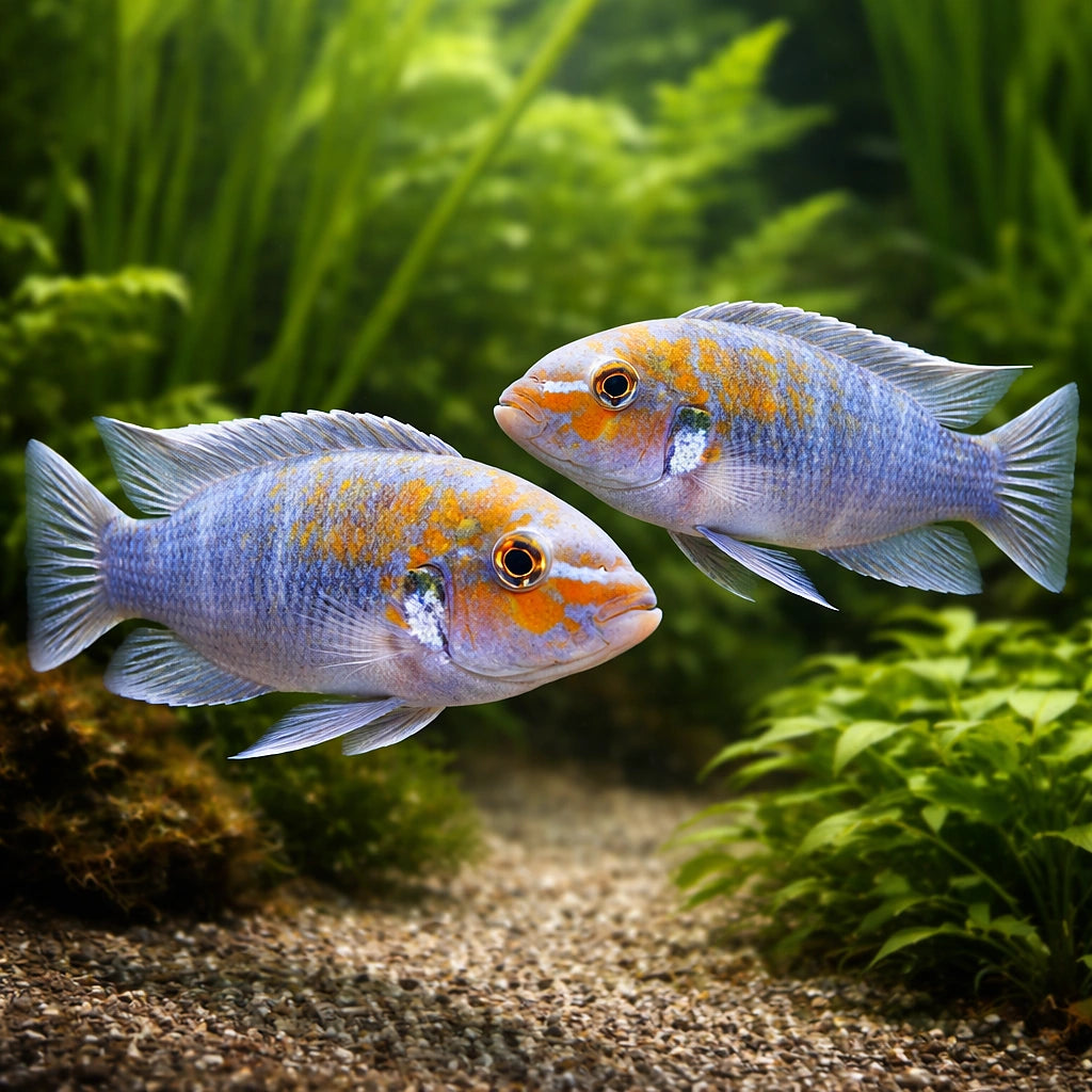Fuelleborn's Cichlid — tropical fish for sale UK — AI pair planted view