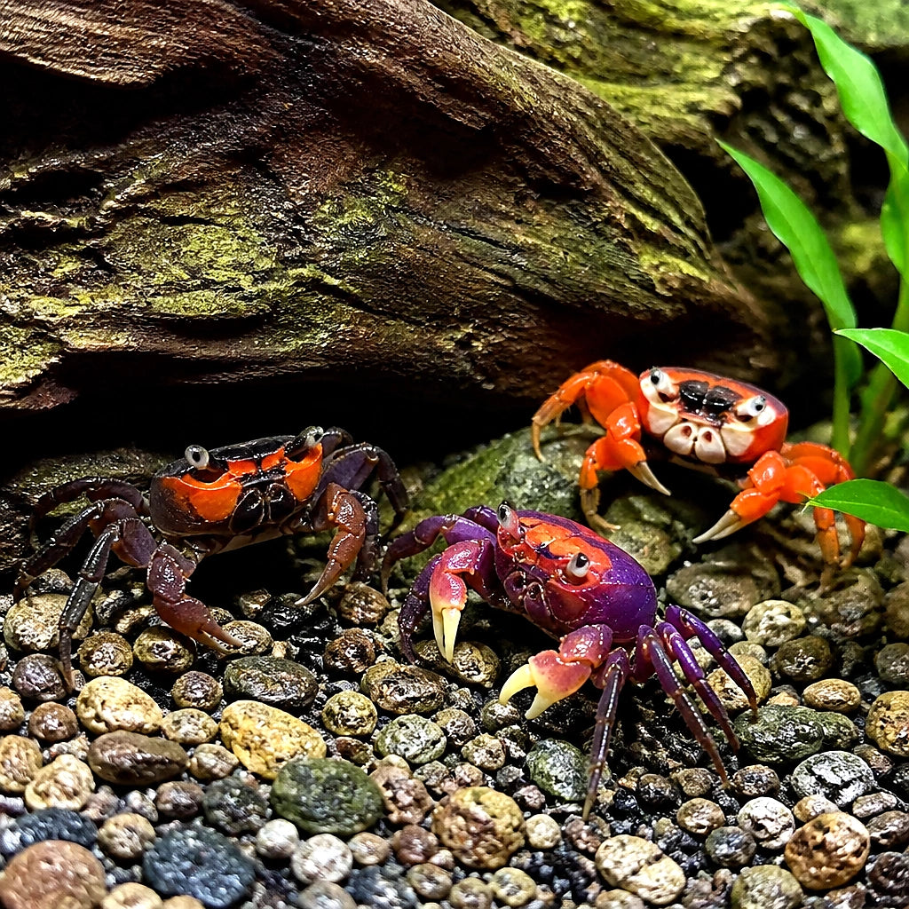 Yellow Benana Vampire Crab Geosesarma Sp — tropical fish for sale UK — AI natural aquarium view
