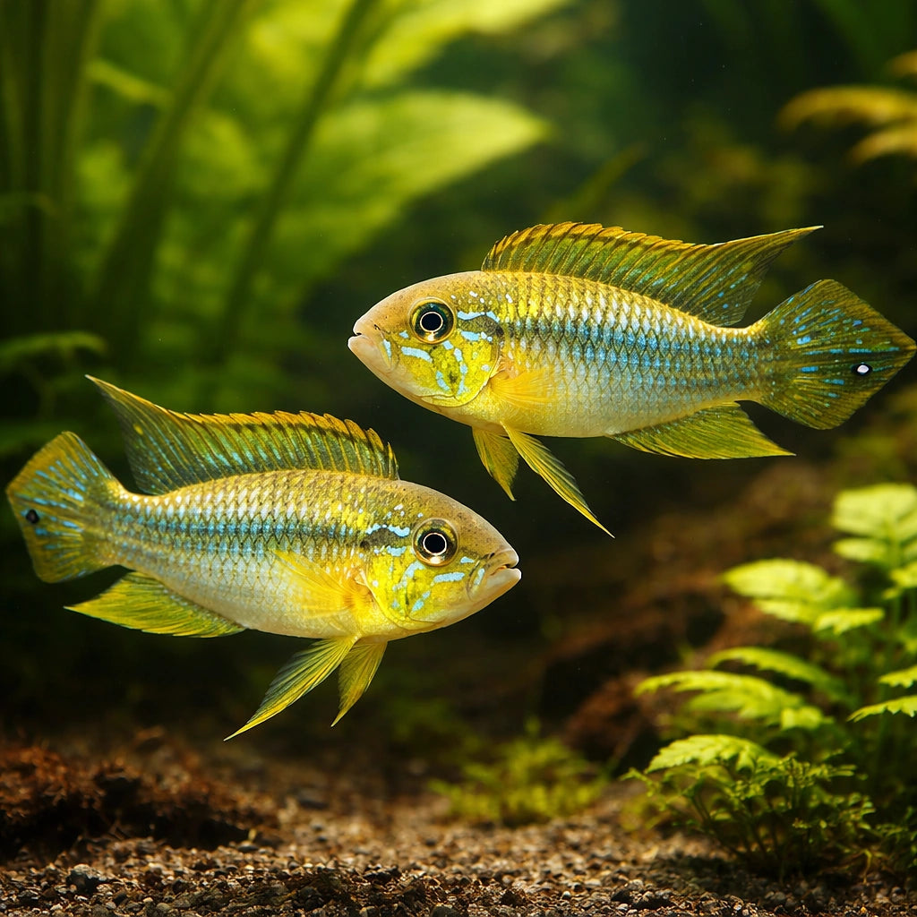 Gephyra Dwarf Cichlid — tropical fish for sale UK — AI pair planted view