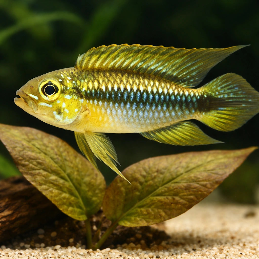 Gephyra Dwarf Cichlid — tropical fish for sale UK — AI scale plant view
