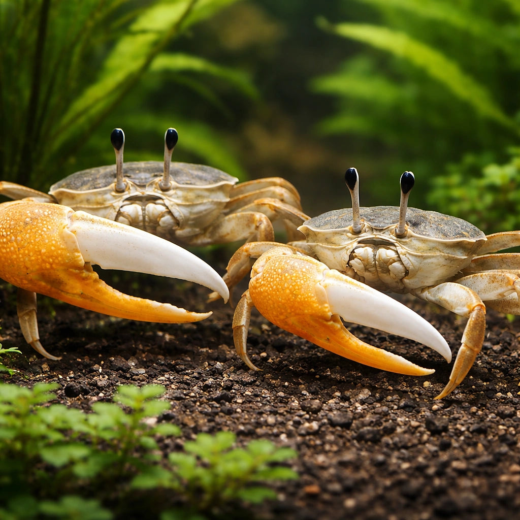 Giant Fiddler Crab — tropical fish for sale UK — AI pair planted view