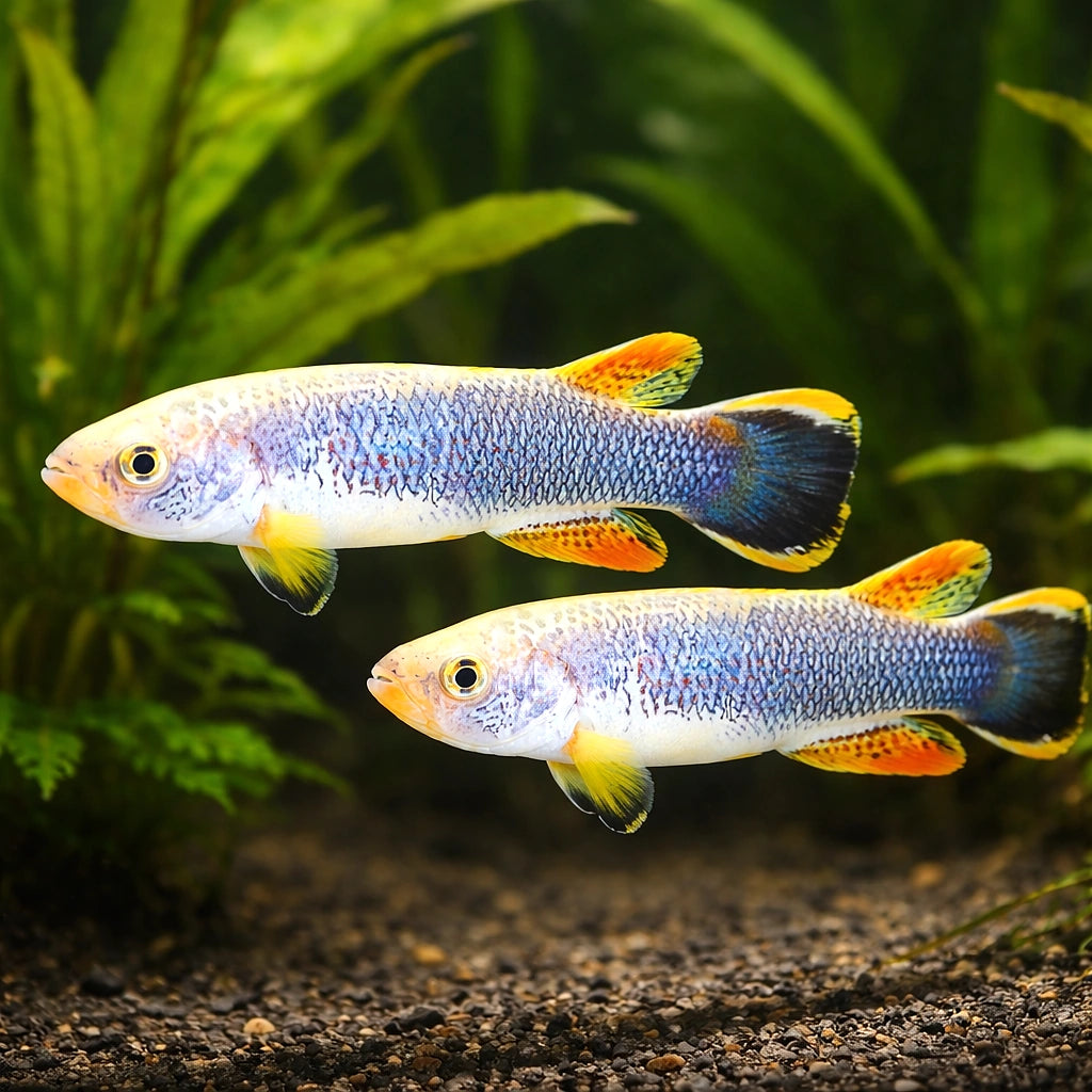 Giant Rivulus, Hart's Rivulus — tropical fish for sale UK — AI pair planted view