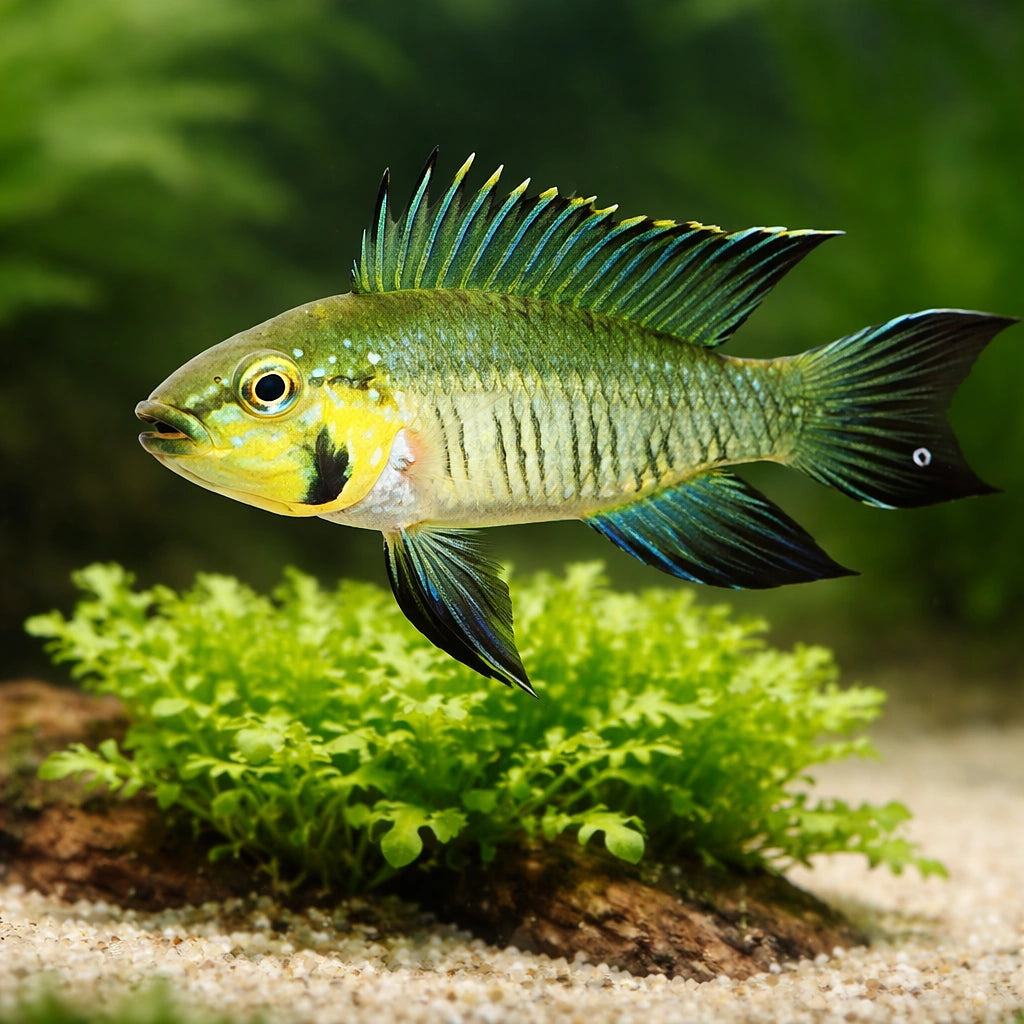 Gibbiceps Dwarf Cichlid — tropical fish for sale UK — AI scale plant view