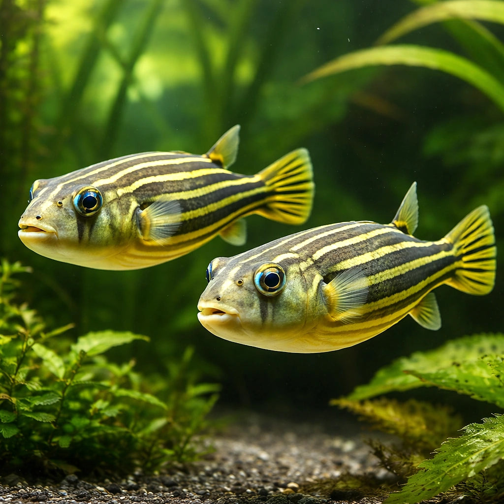 Globe fish — tropical fish for sale UK — AI pair planted view