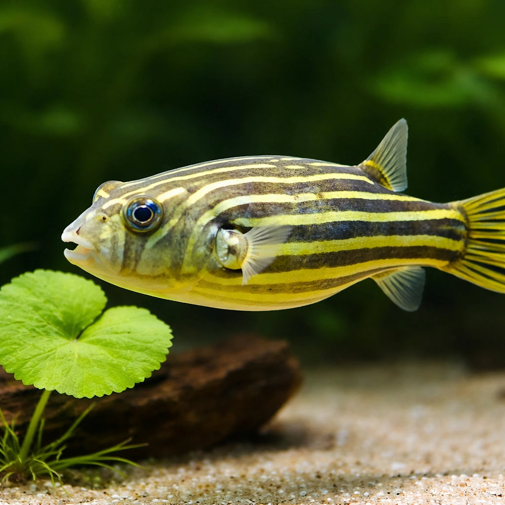 Globe fish — tropical fish for sale UK — AI scale plant view