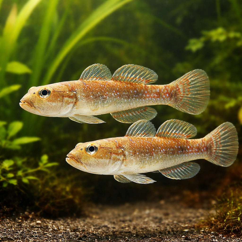 Gobius viridipunctatus 4 - — tropical fish for sale UK — AI pair planted view