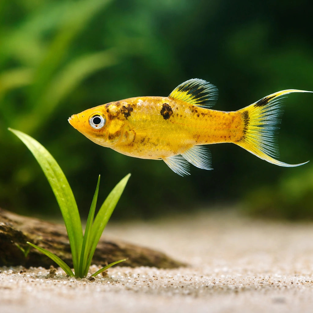 X Poecilia Shpenops Molly Mix Tropical Fish Tank, Beautiful Freshwater Livebearers That Thrive in Community Tanks, Ideal for Creating a Lively Aquatic Environment, Stunning Colors for Every Aquarium — for sale UK — AI scale plant view