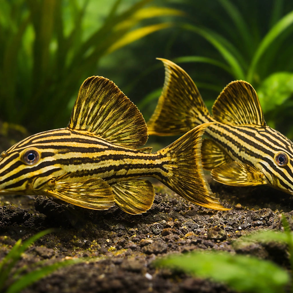 Golden Royal Pleco — tropical fish for sale UK — AI pair planted view