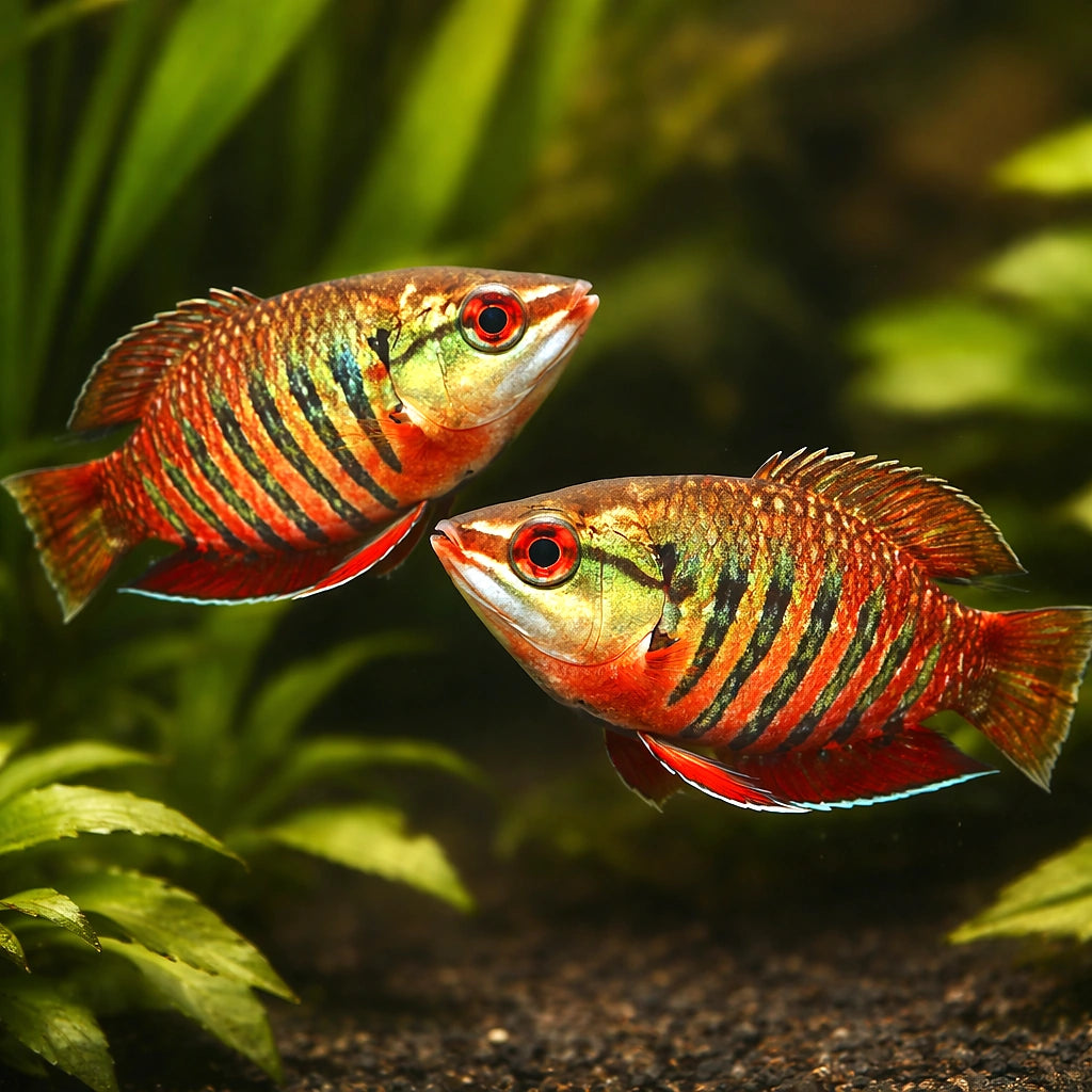Gourami vaillants chocolate — tropical fish for sale UK — AI pair planted view