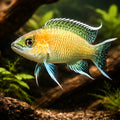 Graceful Lamprologus — tropical fish for sale UK — AI hero driftwood view