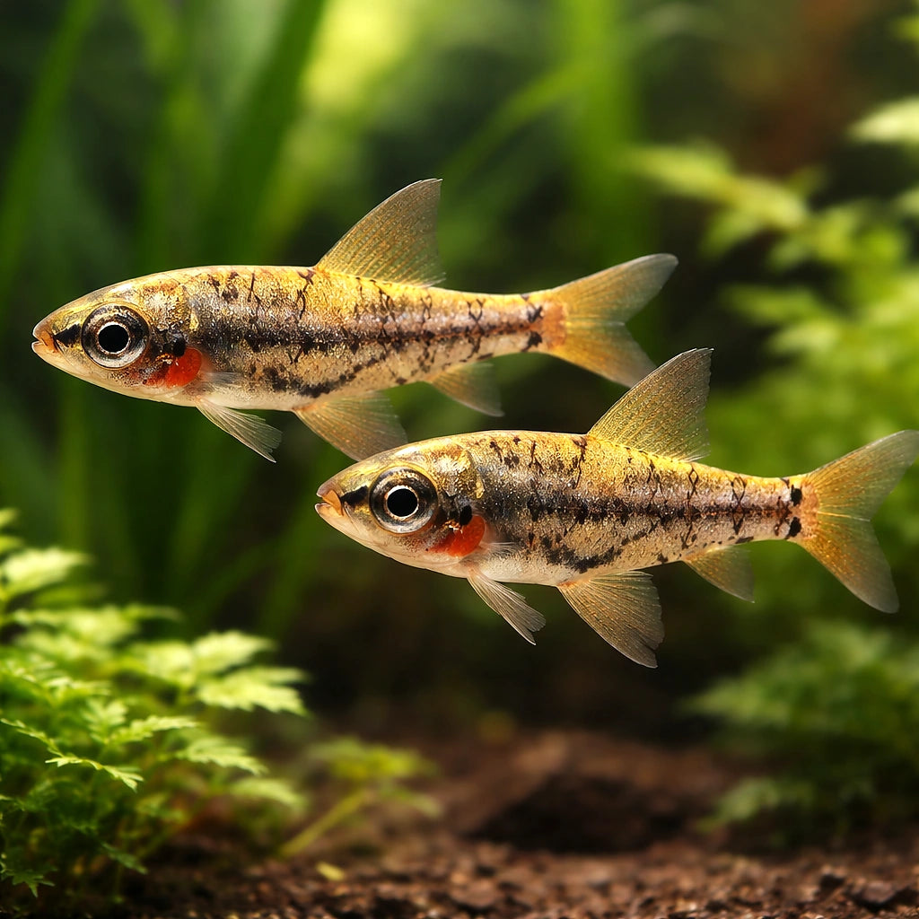 Green Dwarf Tetra — tropical fish for sale UK — AI pair planted view